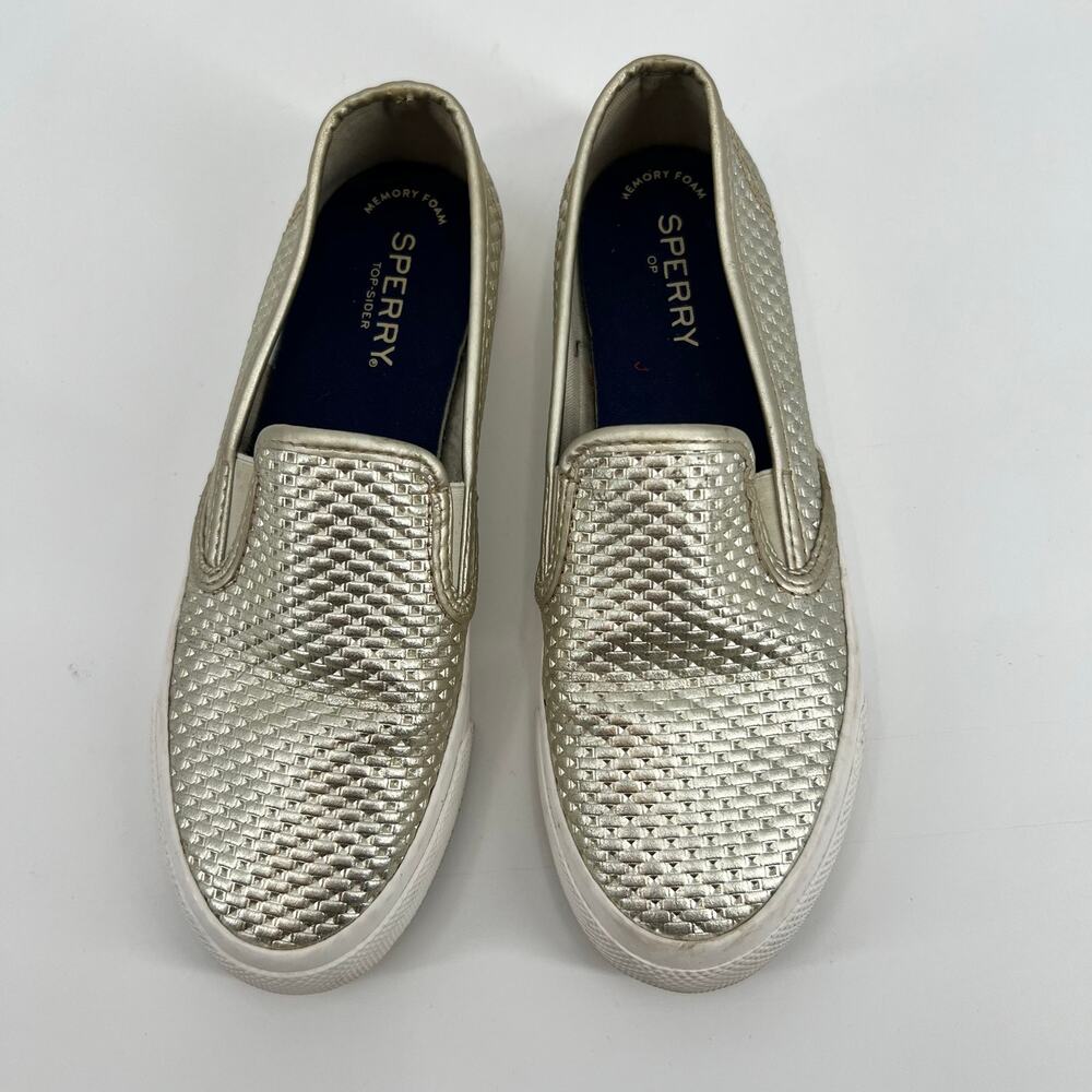 Gold Slip-On Women Shoes - Picture 7 of 8